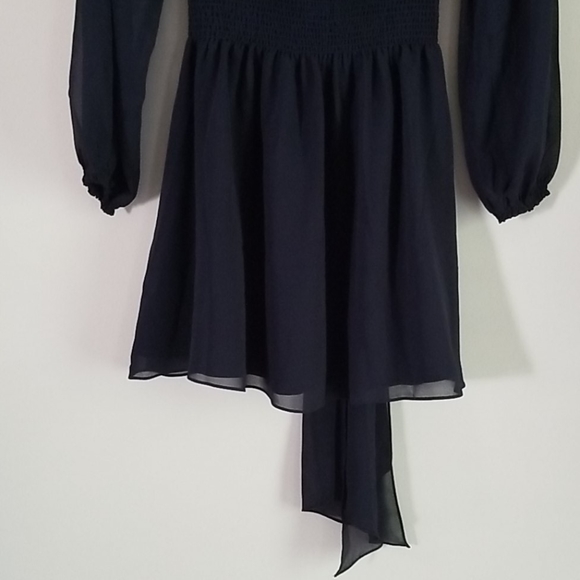 💙HP💙 Haute Hippie Smocked Waist Solid Mini Dress - Picture 15 of 16